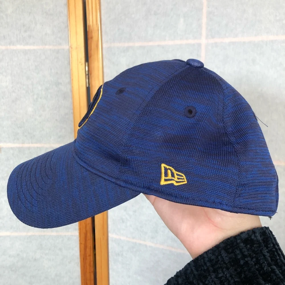 Women's New Era Milwaukee Brewers Baseball Cap Adjustable Hat MLB Heather Blue